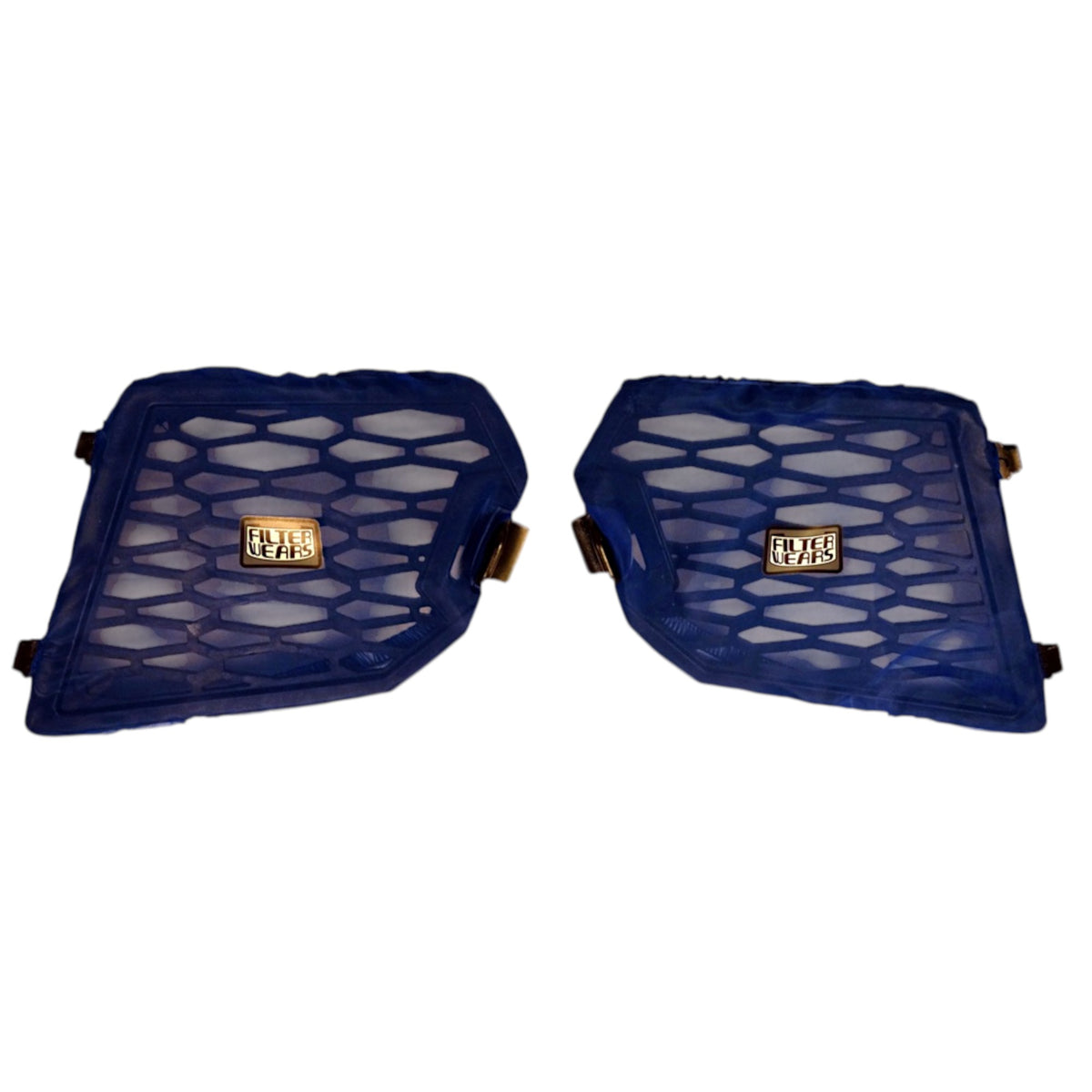 RZR 900XP Side Intake Covers blue pre-filter mesh