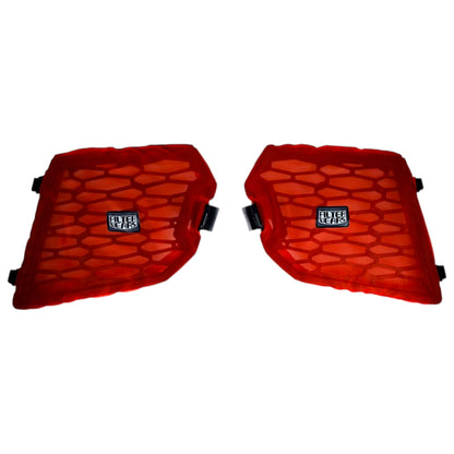 RZR 900XP Side Intake Covers red pre-filter mesh