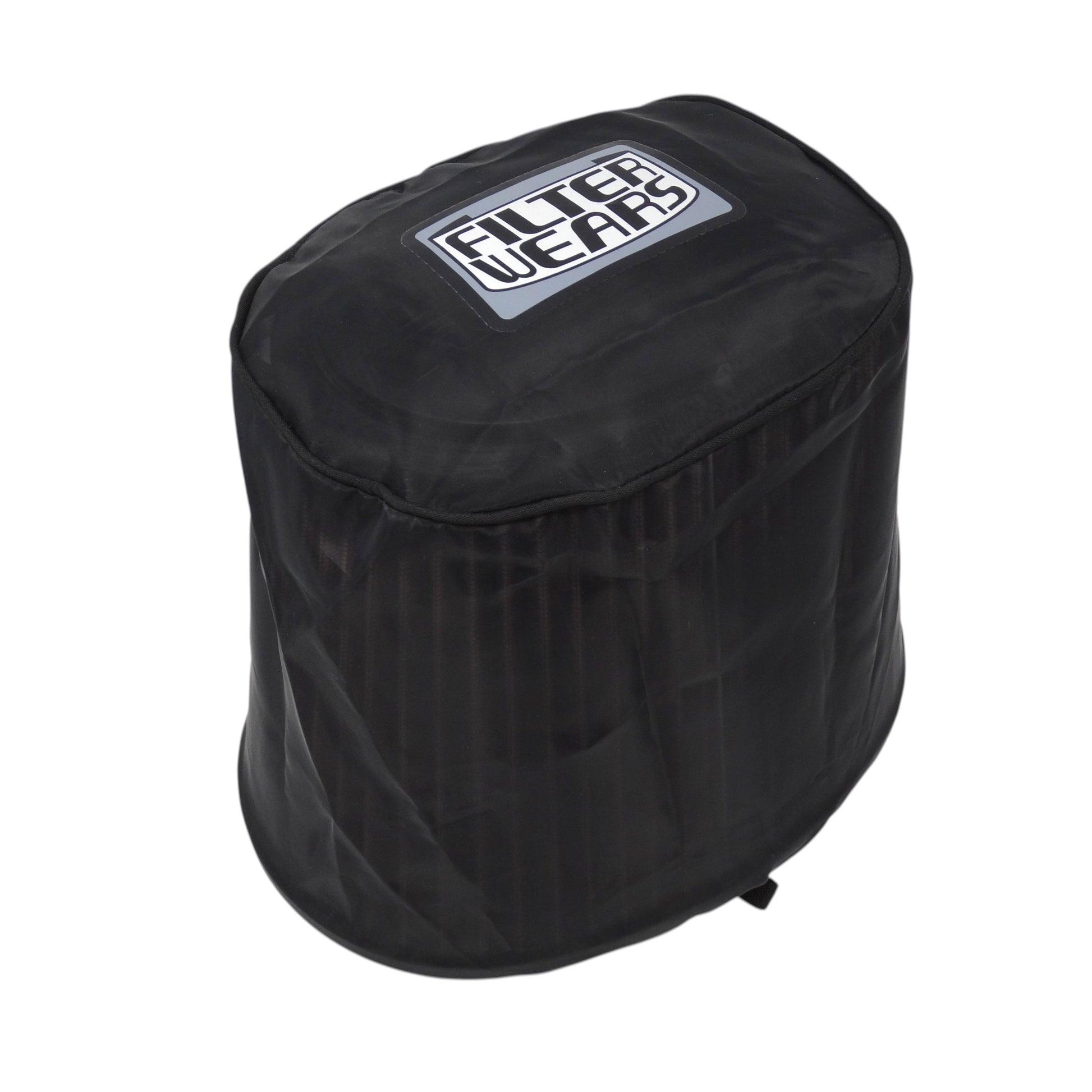 Banks Power pre‑filter (model 42650) wrapped over a Banks Ram‑Air filter (PN 42158/42188) — hydrophobic, breathable polyester mesh cover designed for 1994–2002 Dodge and 1999–2016 Ford trucks to protect against large debris and extend filter life