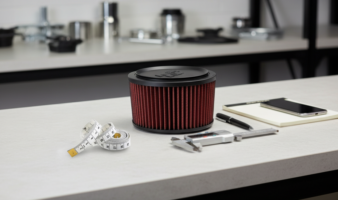 Air filter on a table